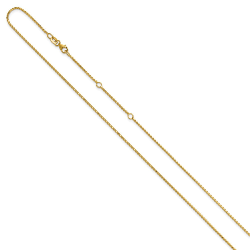 1.15mm D/C Open Franco 1in+1in Adjustable Chain - Yellow Gold