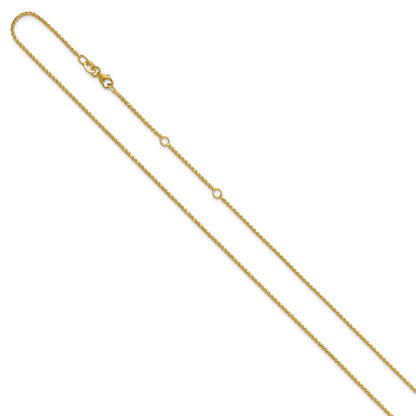 1.15mm D/C Open Franco 1in+1in Adjustable Chain - Yellow Gold