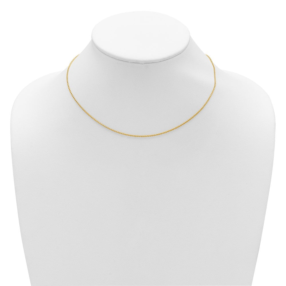 1.15mm D/C Open Franco 1in+1in Adjustable Chain - Yellow Gold