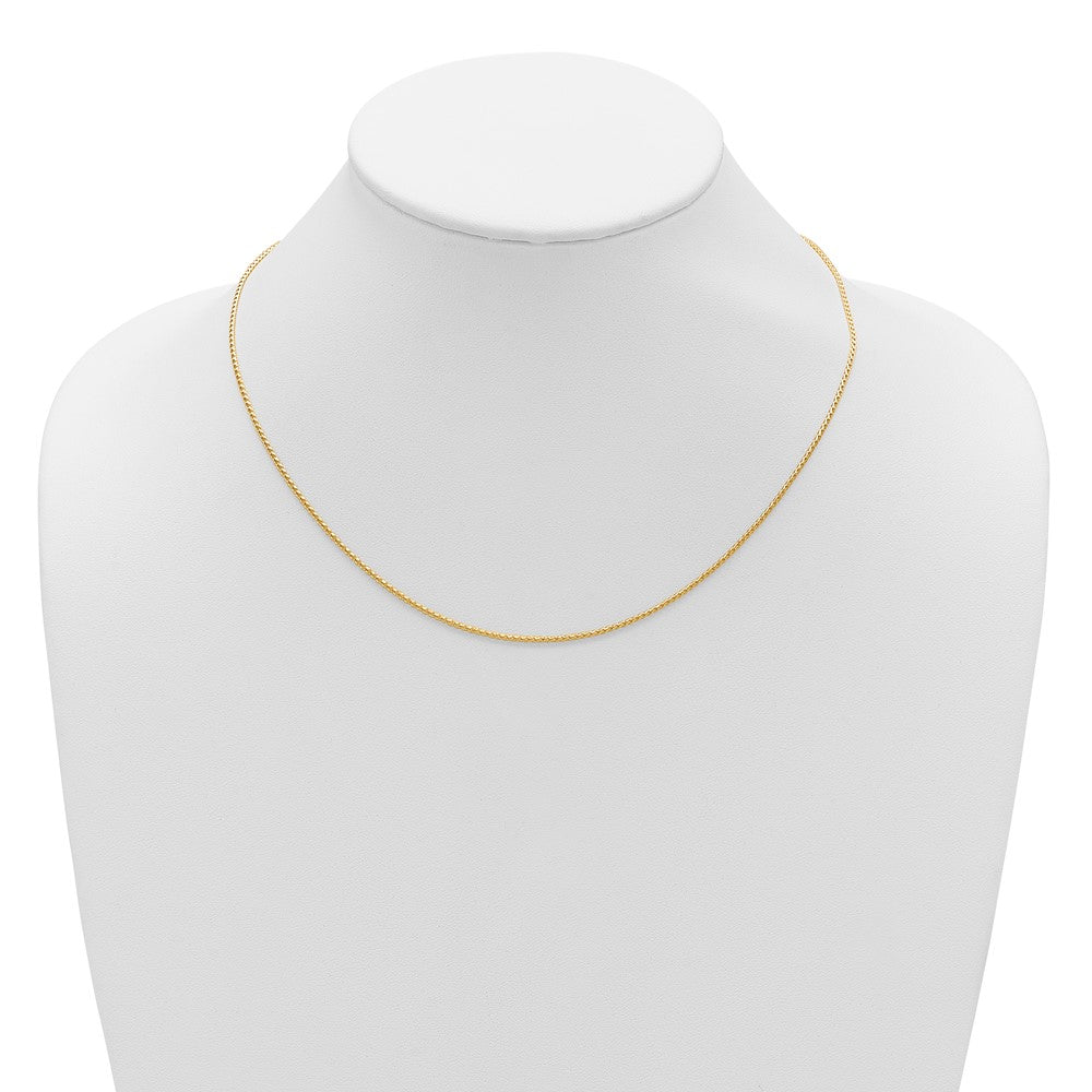 1.15mm D/C Open Franco 1in+1in Adjustable Chain - Yellow Gold