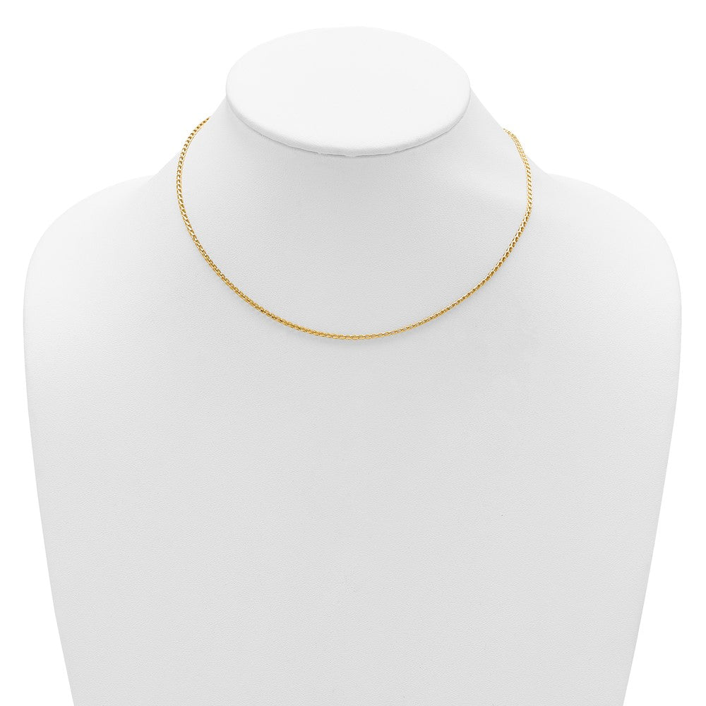1.65mm D/C Open Franco 1in+1in Adjustable Chain - Yellow Gold