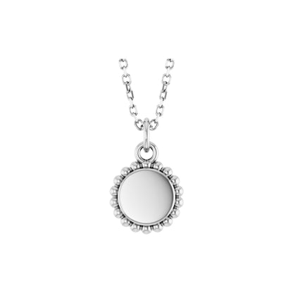 Engravable Beaded Disc 16-18" Necklace