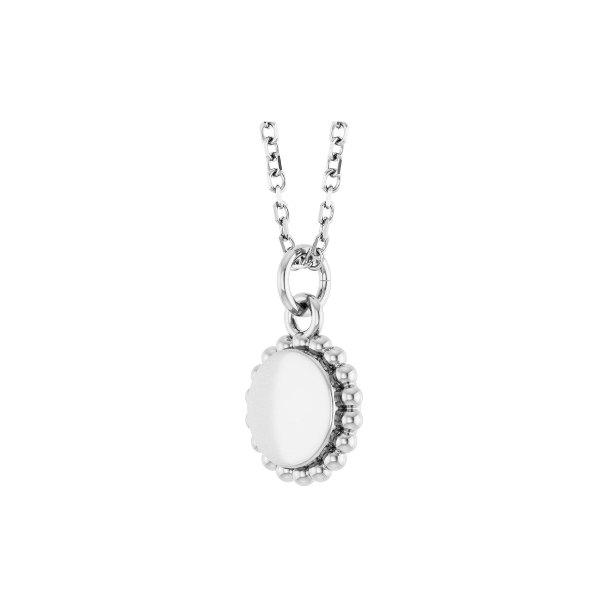 Engravable Beaded Disc 16-18" Necklace
