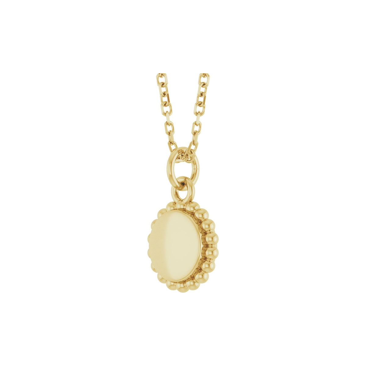 Engravable Beaded Disc 16-18" Necklace