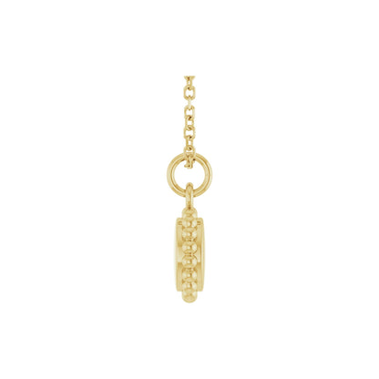 Engravable Beaded Disc 16-18" Necklace