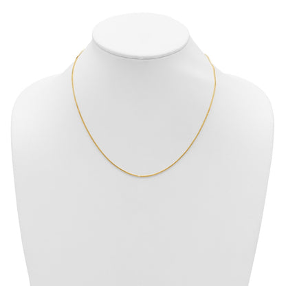 1mm Box 1in+1in Adjustable Chain - Yellow Gold