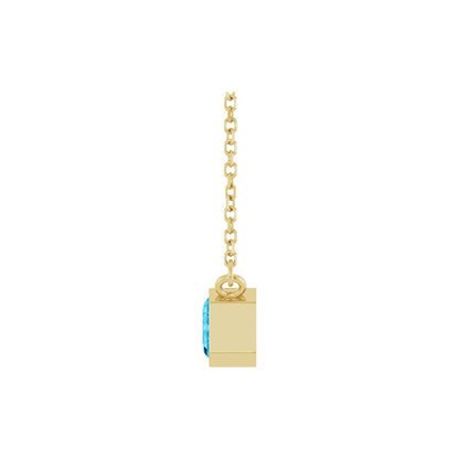 Natural Aquamarine 18" Necklace