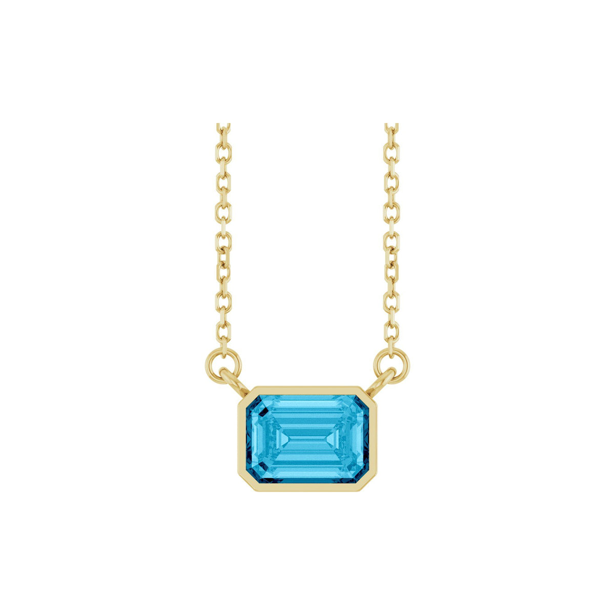 Natural Aquamarine 18" Necklace