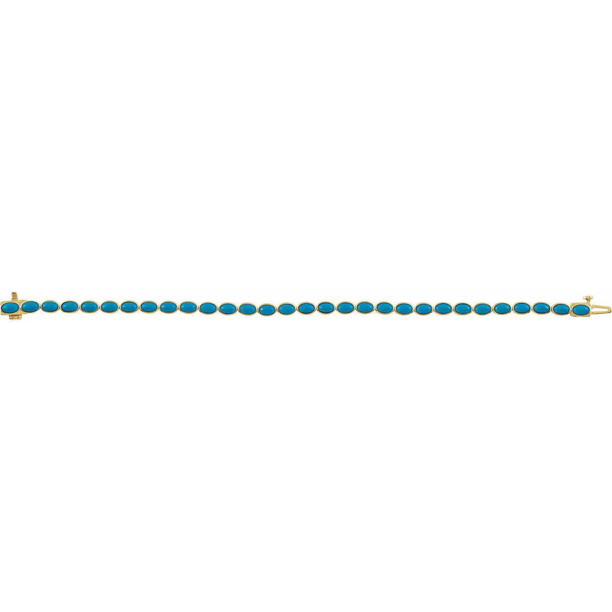 Natural Turquoise Line 7" Bracelet
