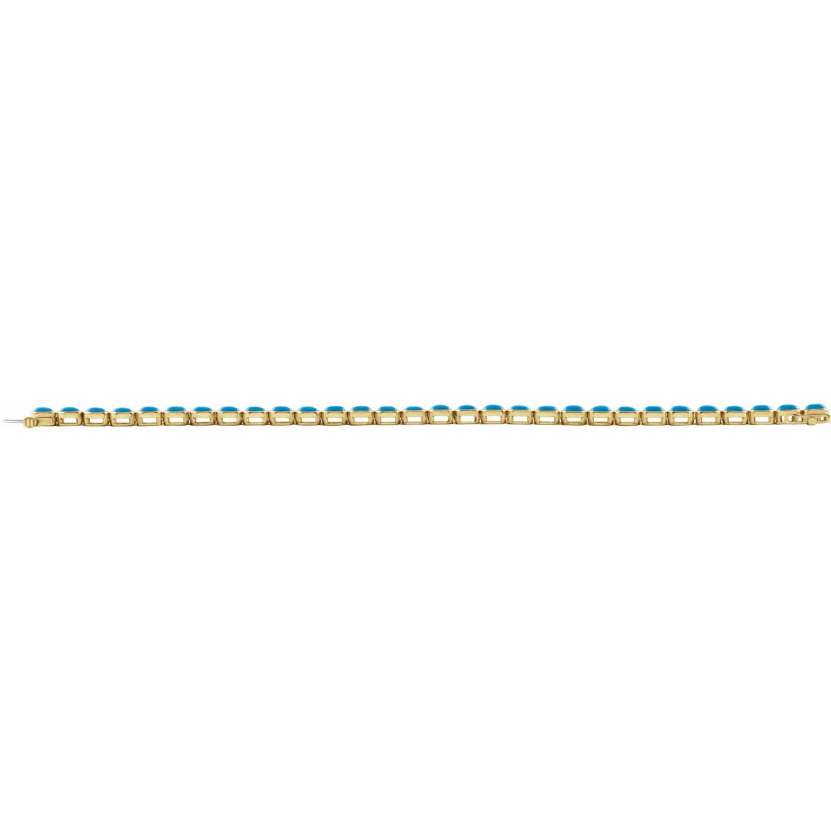 Natural Turquoise Line 7" Bracelet