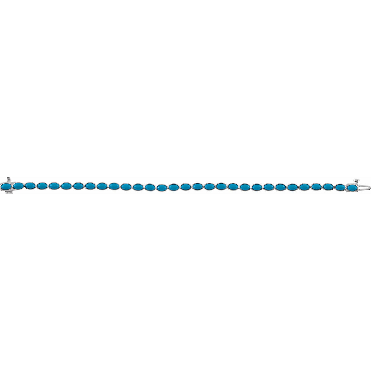 Natural Turquoise Line 7" Bracelet
