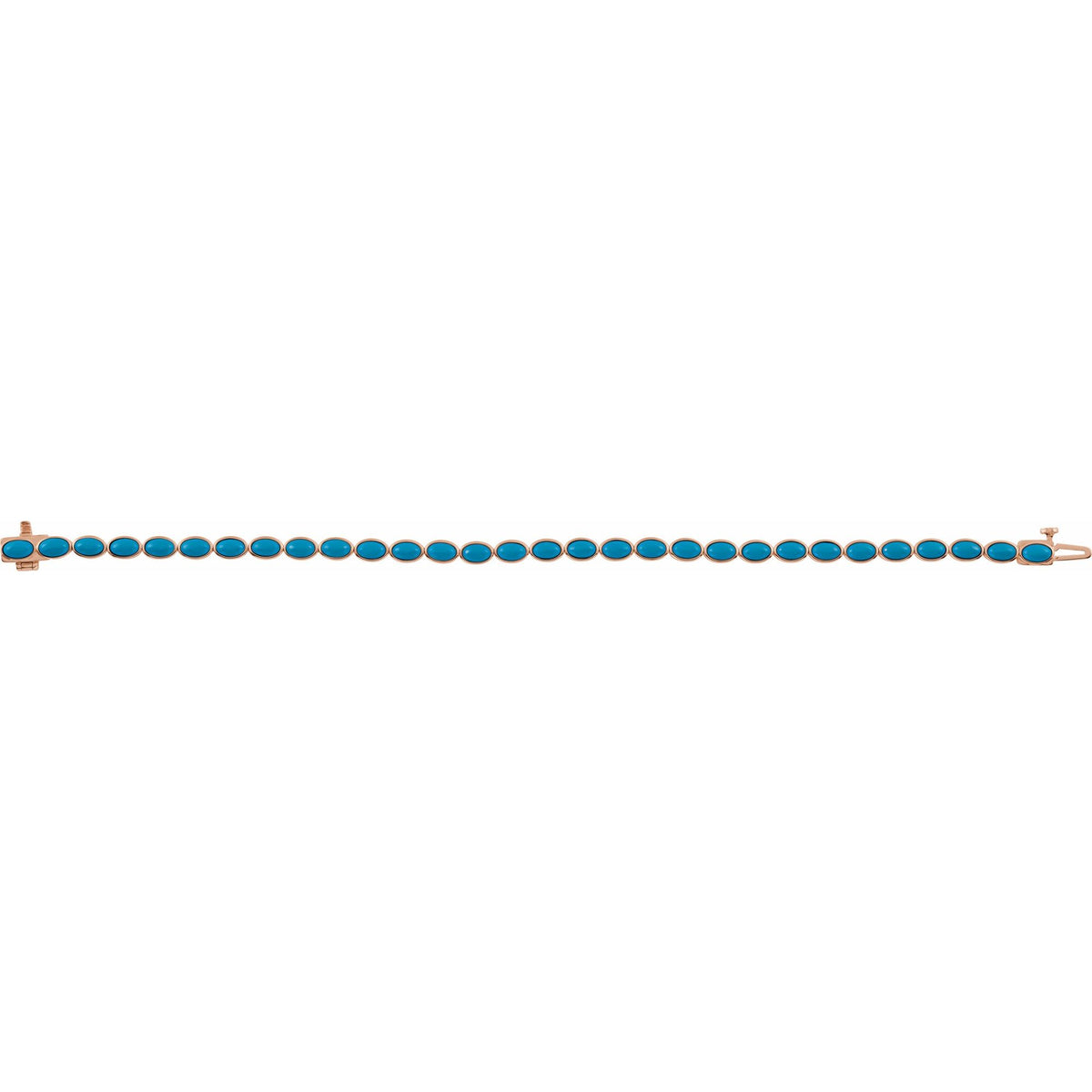 Natural Turquoise Line 7" Bracelet