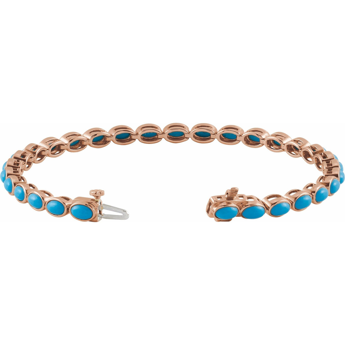 Natural Turquoise Line 7" Bracelet