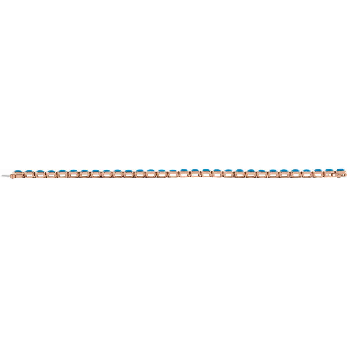 Natural Turquoise Line 7" Bracelet