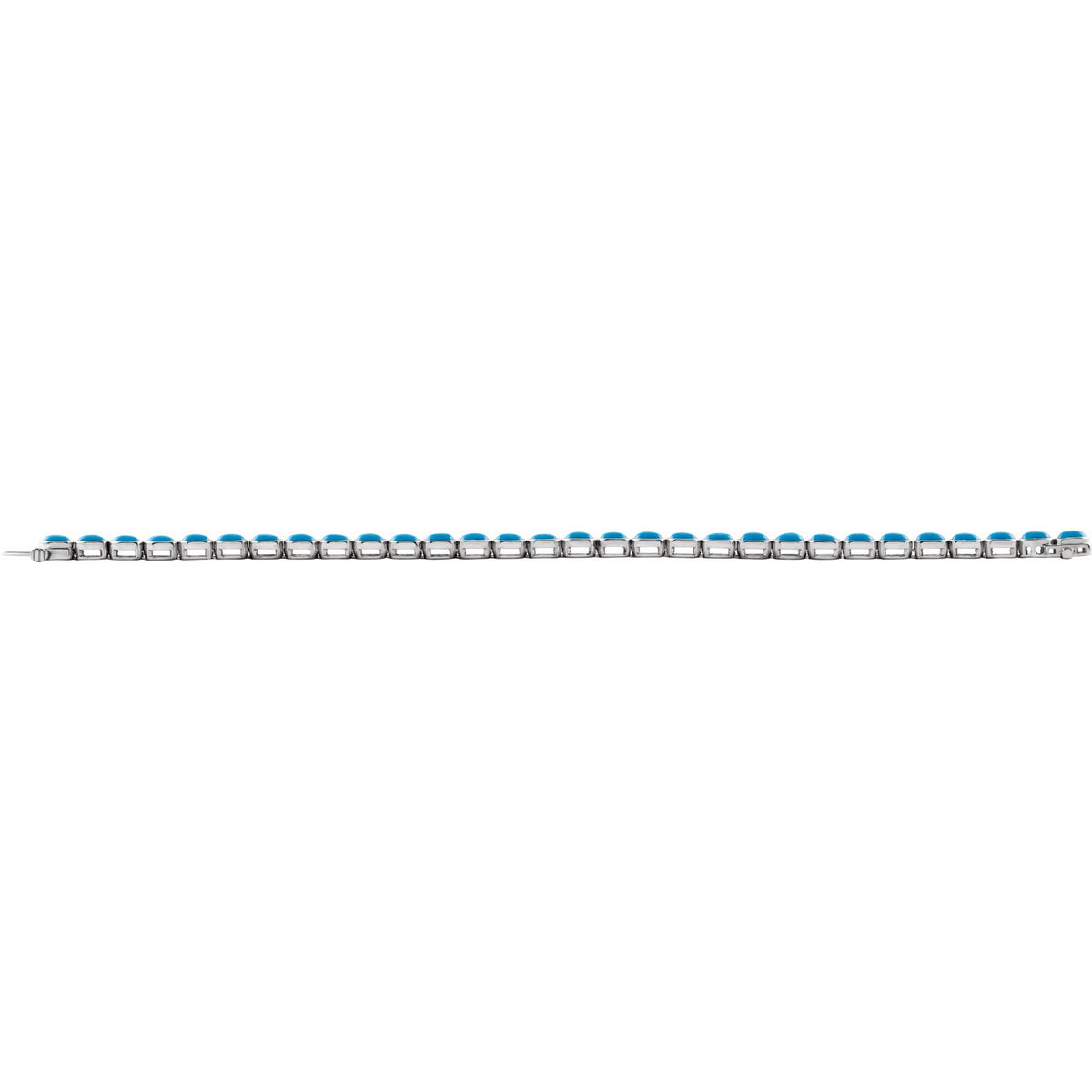 Natural Turquoise Line 7" Bracelet