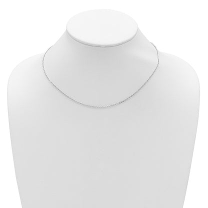 1.5mm D/C Square Cable 1in+1in Adjustable Chain - White Gold