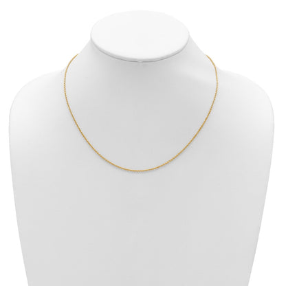 1.6mm Round Cable 1in+1in Adjustable Chain - Yellow Gold