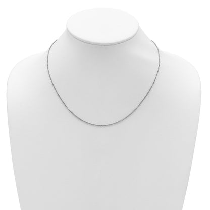 1.6mm Round Cable 1in+1in Adjustable Chain - White Gold
