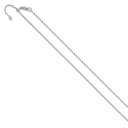 Adjustable 1.15mm D/C Open Franco Chain 22" - White Gold