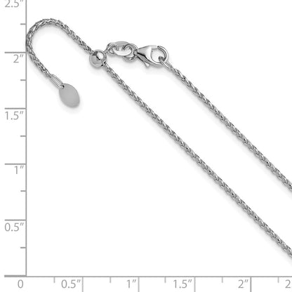 Adjustable 1.4mm D/C Open Franco Chain 22" - White Gold