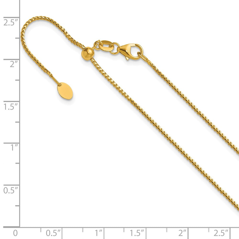 Adjustable 1.1mm Franco Chain - Yellow Gold
