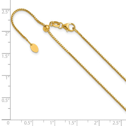 Adjustable 1.1mm Franco Chain - Yellow Gold