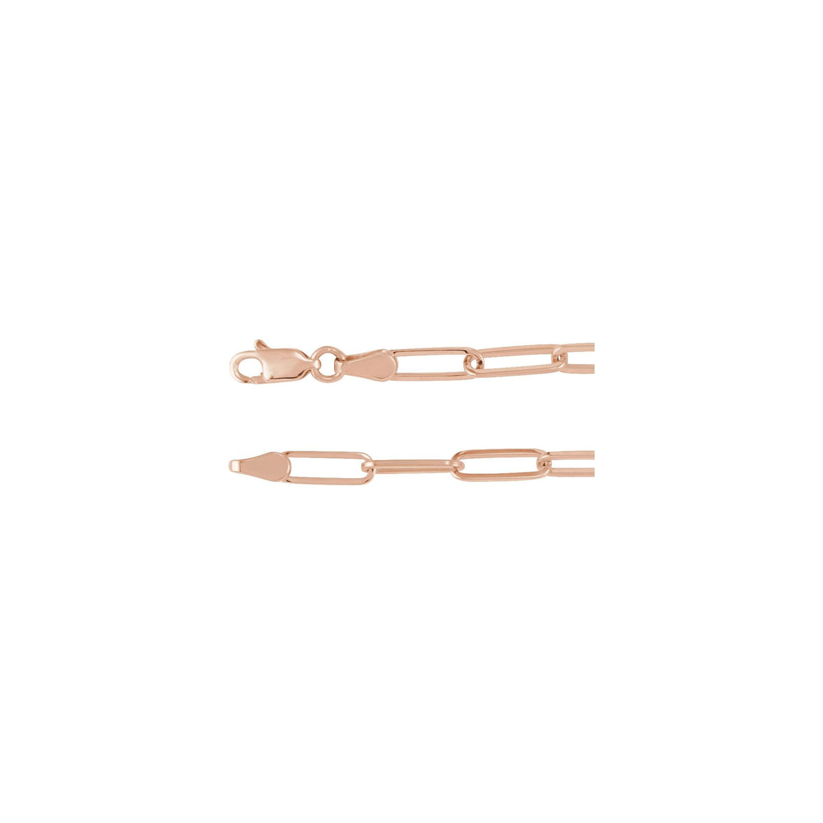 3.85 mm Paperclip-Style 7" Chain