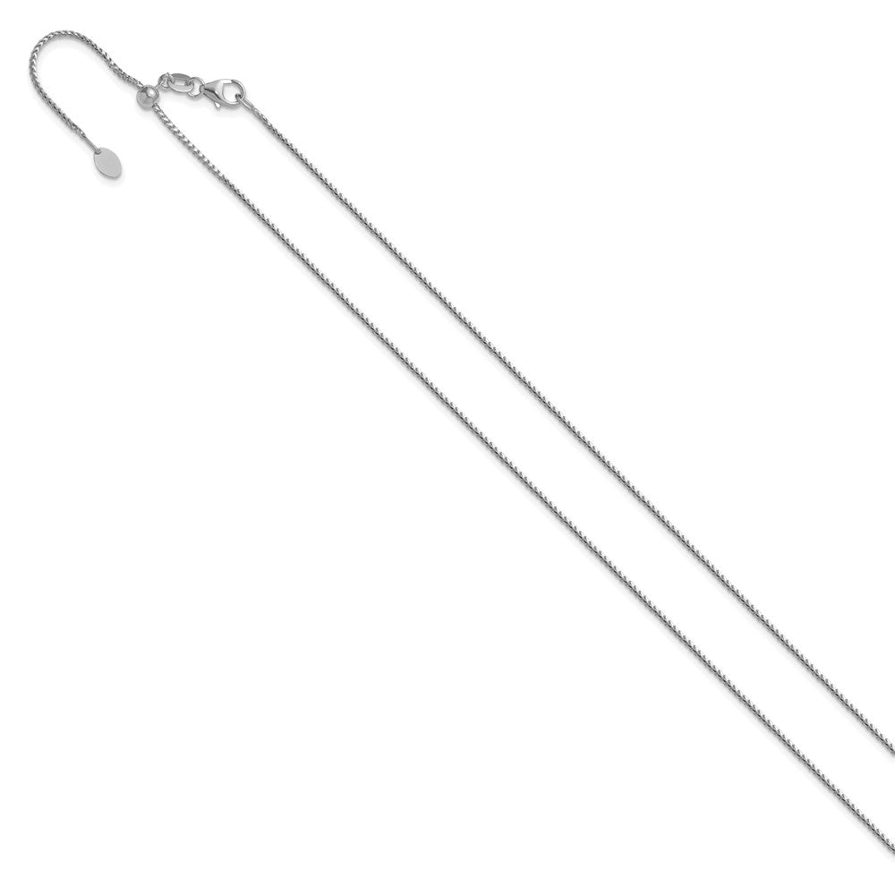 Adjustable 1.1mm Franco Chain - White Gold