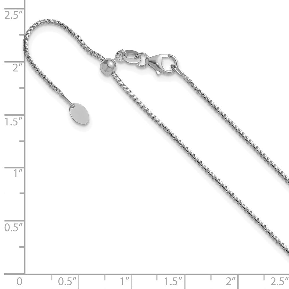 Adjustable 1.1mm Franco Chain - White Gold