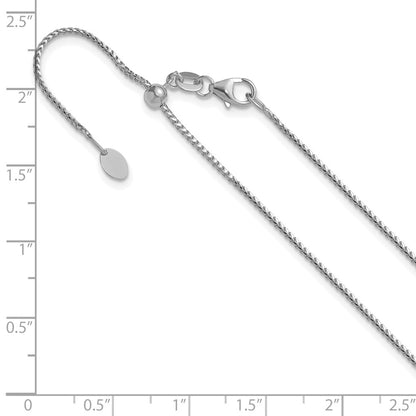 Adjustable 1.1mm Franco Chain - White Gold
