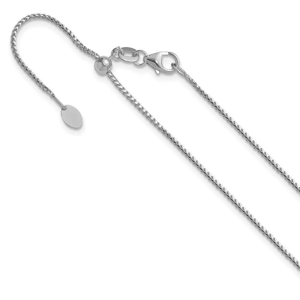 Adjustable 1.1mm Franco Chain - White Gold