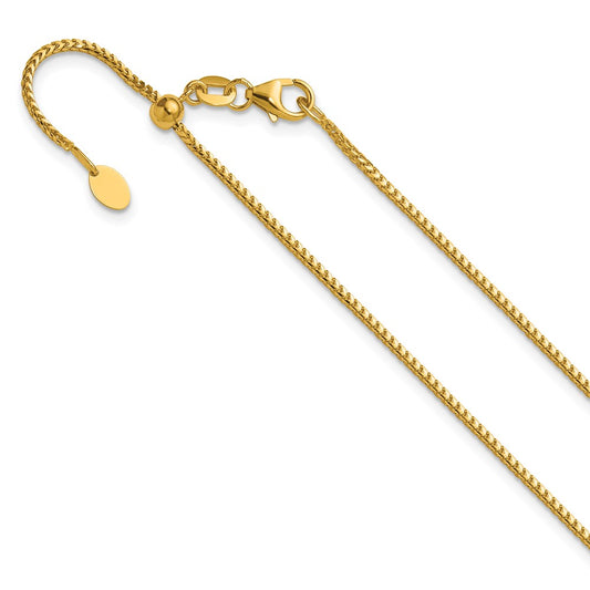 Adjustable 1.25mm Franco Chain - Yellow Gold