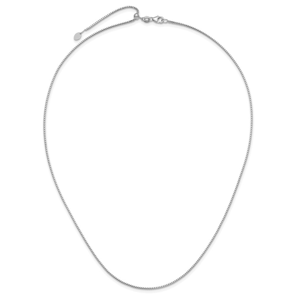 Adjustable 1.25mm Franco Chain - White Gold