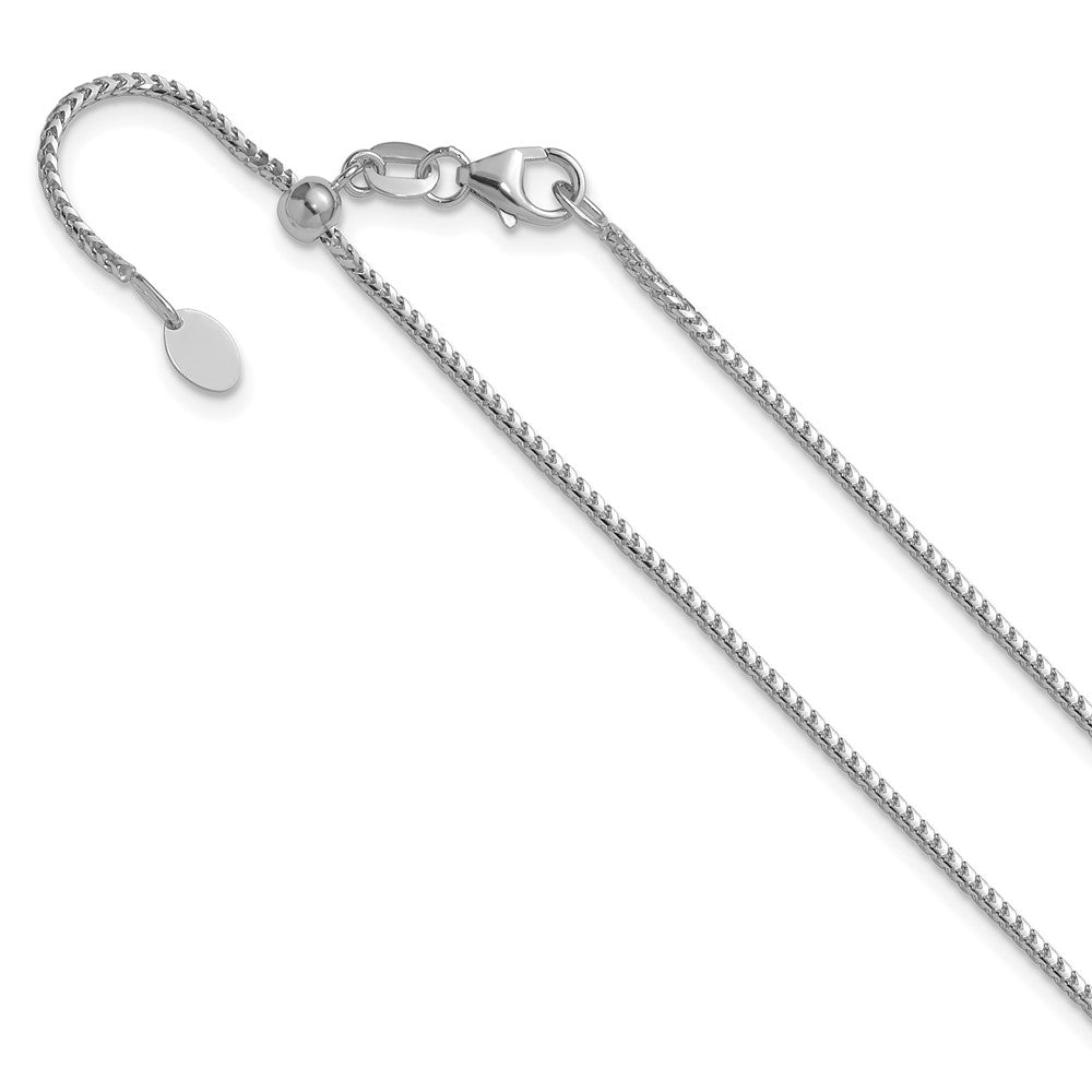 Adjustable 1.25mm Franco Chain - White Gold