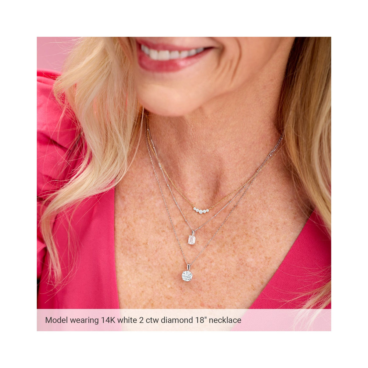 1/4 CT Natural Diamond Pendant - White Gold