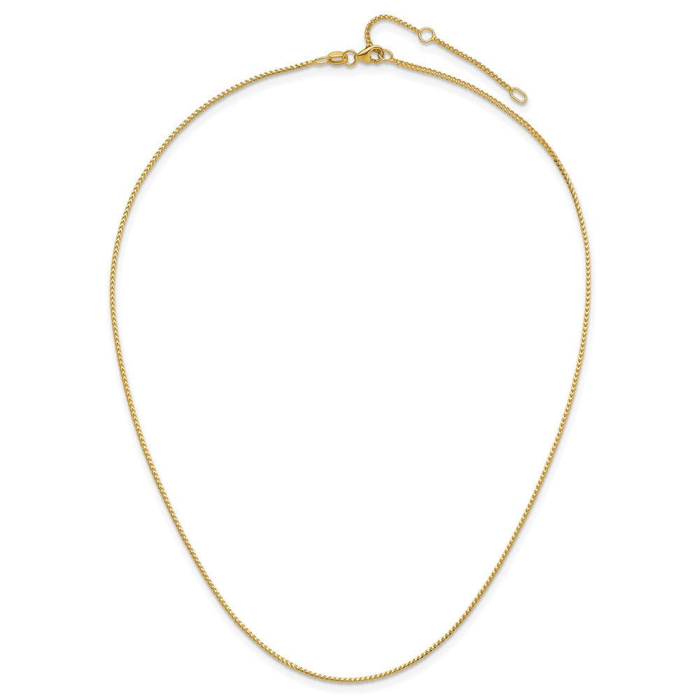 2.0mm Flat Cable 1in+1in Adjustable Chain - Yellow Gold