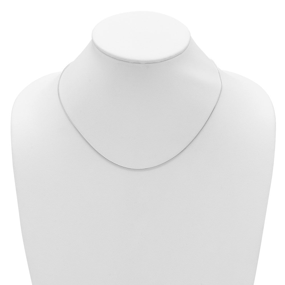 2.0mm Flat Cable 1in+1in Adjustable Chain - White Gold