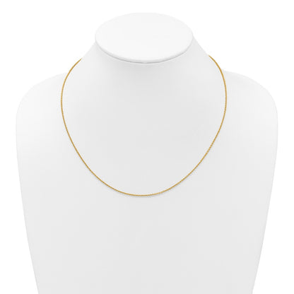 Adjustable 1.65mm Round Cable Chain 22" - Yellow Gold