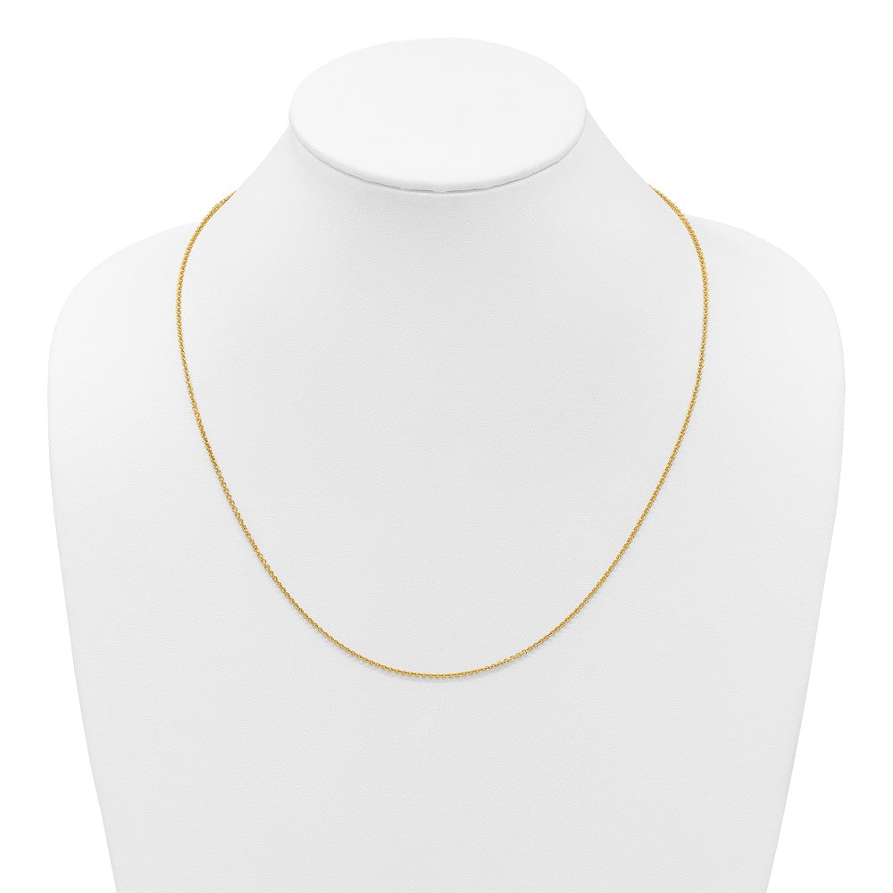 Adjustable 1.65mm Round Cable Chain 22" - Yellow Gold