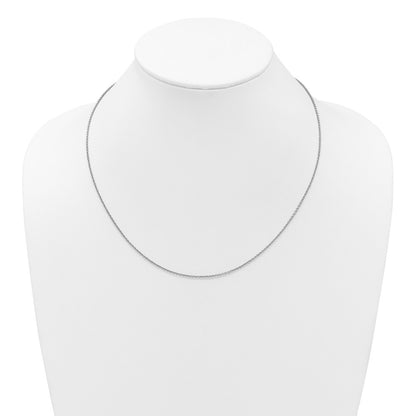 Adjustable 1.65mm Round Cable Chain 22" - White Gold