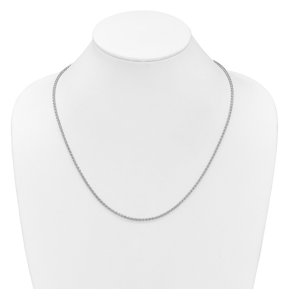 Adjustable 2.5mm Semi-solid Spiga Chain - White Gold