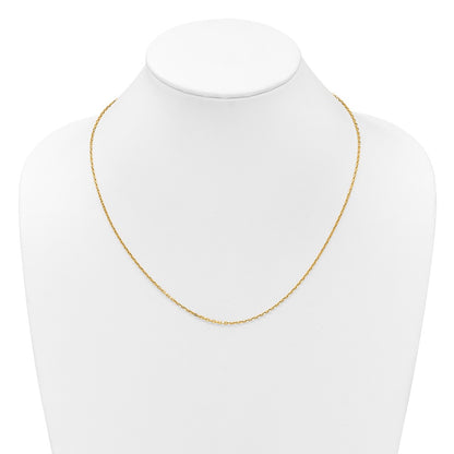 Adjustable 1.65mm Semi-Solid D/C Cable Chain 22" - Yellow Gold