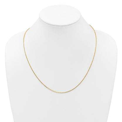 Adjustable 1.65mm Semi-Solid D/C Cable Chain 22" - Yellow Gold