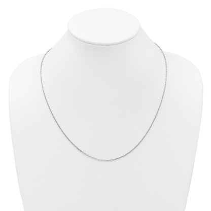 Adjustable 1.65mm Semi-Solid D/C Cable Chain 22" - White Gold