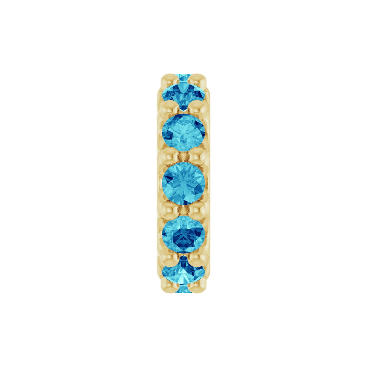 Natural Blue Zircon Spacer Charm/Pendant