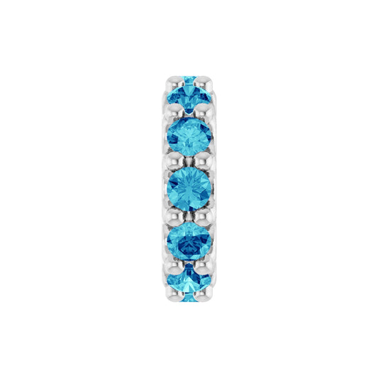 Natural Blue Zircon Spacer Charm/Pendant