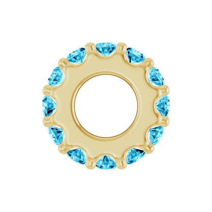 Natural Aquamarine Spacer Charm/Pendant