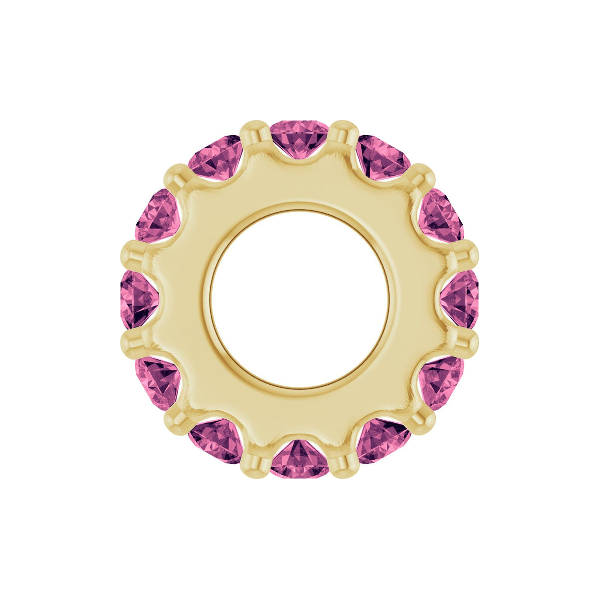 Natural Pink Tourmaline Spacer Charm/Pendant