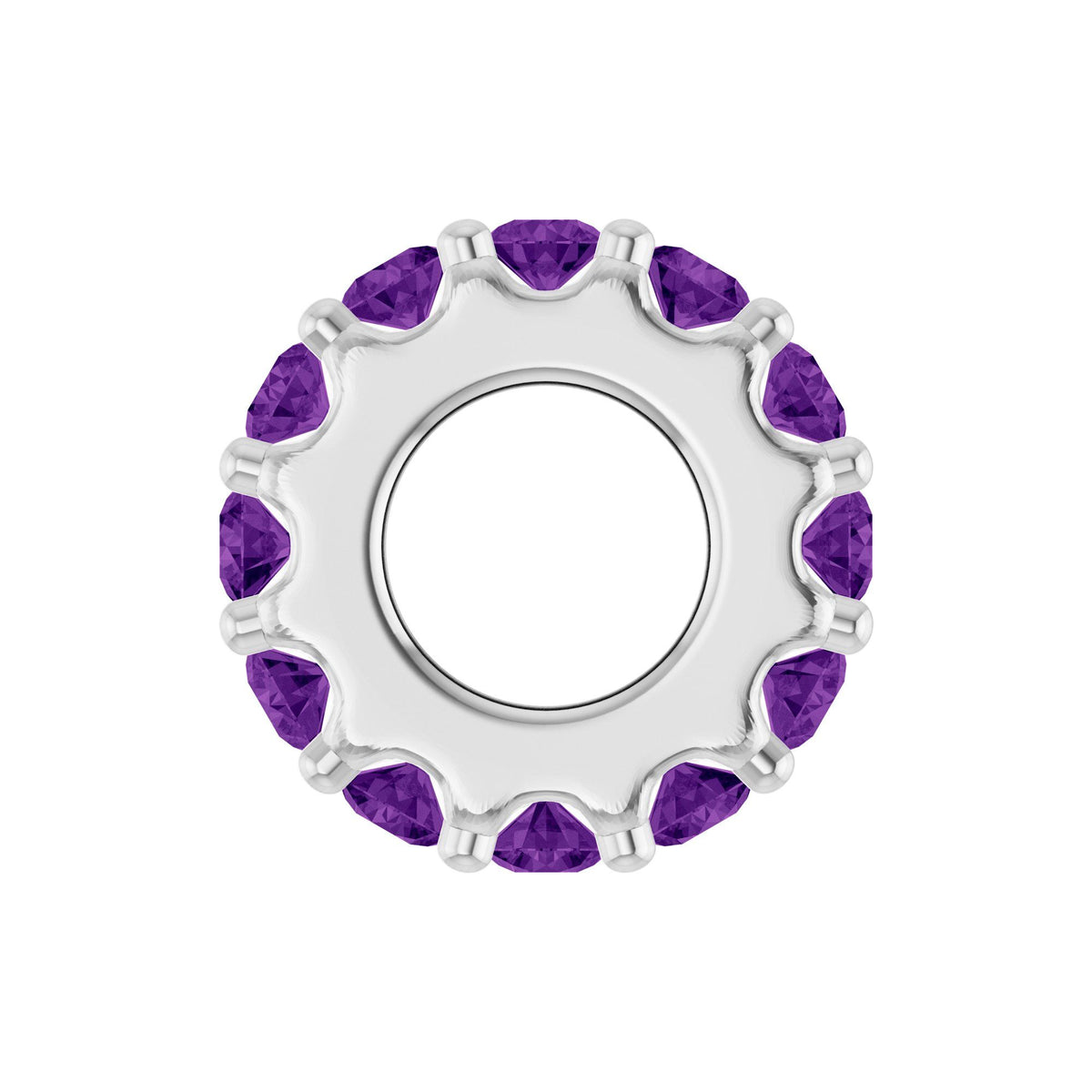 Natural Amethyst Spacer Charm/Pendant