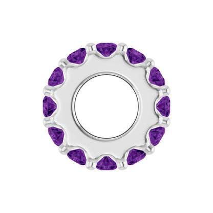 Natural Amethyst Spacer Charm/Pendant